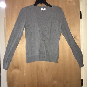 Grey Long Sleeve Cardigan